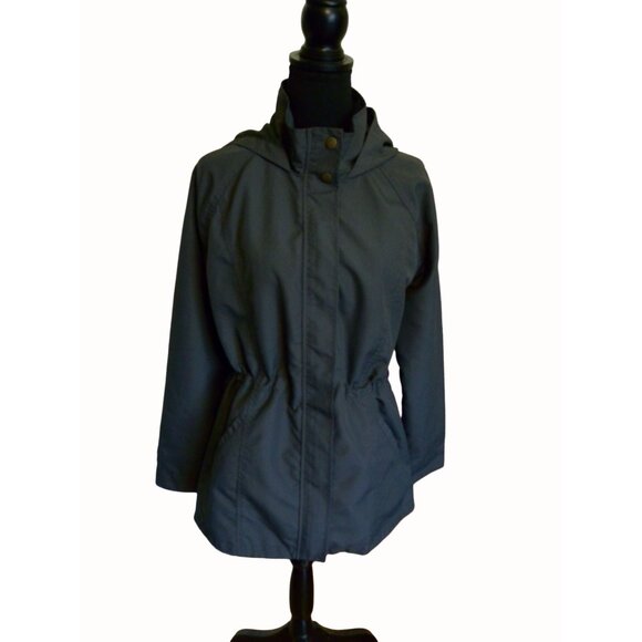O'Neill Women's Hooded Jacket Zippered Lined Pockets Drawstring Dark Grey Size M - Picture 3 of 11